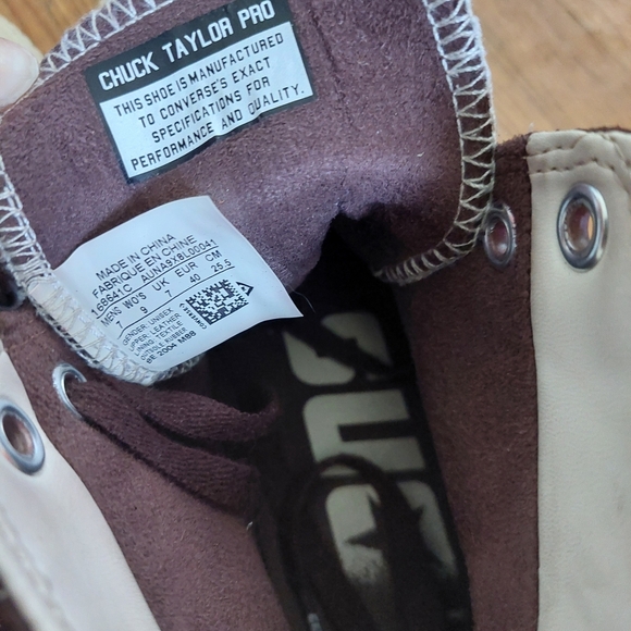 Converse Men's High-Top Sneakers - Brown Sz 7 Chuck Taylor Pro Suede     (Bag C) - Picture 7 of 8